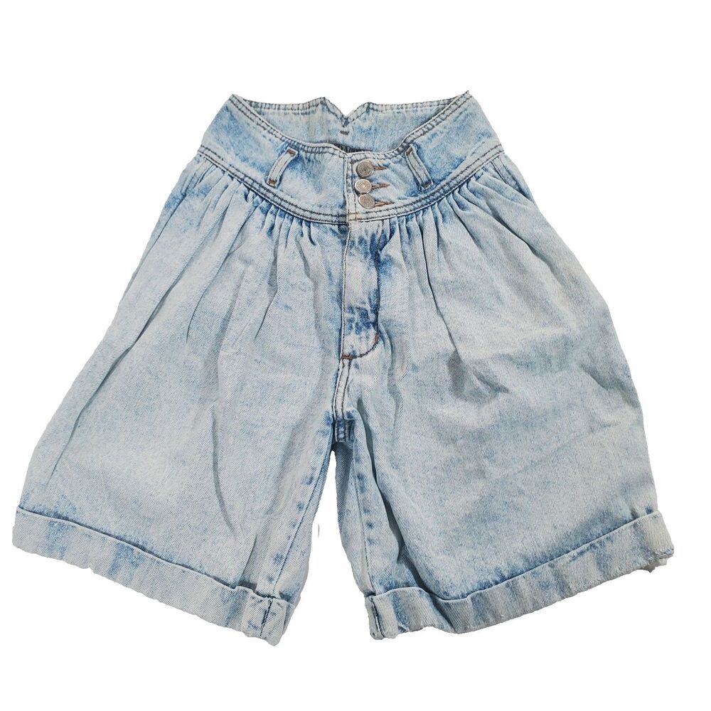 VTG Jordache Women’s Jeans Shorts Size 1/2 Light Wash High Waist 90's Y2K